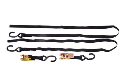 Ratchet Tie Down Straps Black 2 Pairs
