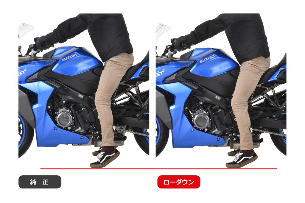 ローダウンCOMPキット 20mmダウン 三角プレートタイプ ブラック GSX-S1000/F/GT カタナ