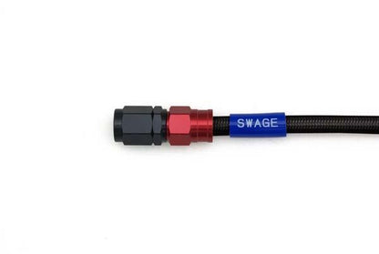 Street Magic 110/2 Mesh Brake Hose Front Red & Black / Black Hose RAFB489
