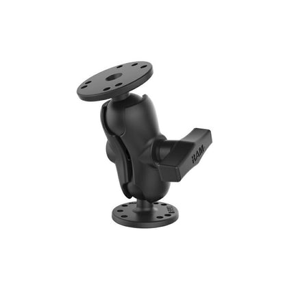 AMPS Round Base with Short Arm (2 pieces) Black, 1.5-inch Ball (1 piece)
