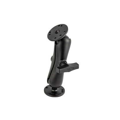 AMPS Round Base 2-Piece Set (Standard Arm) Black 1.5-inch Ball