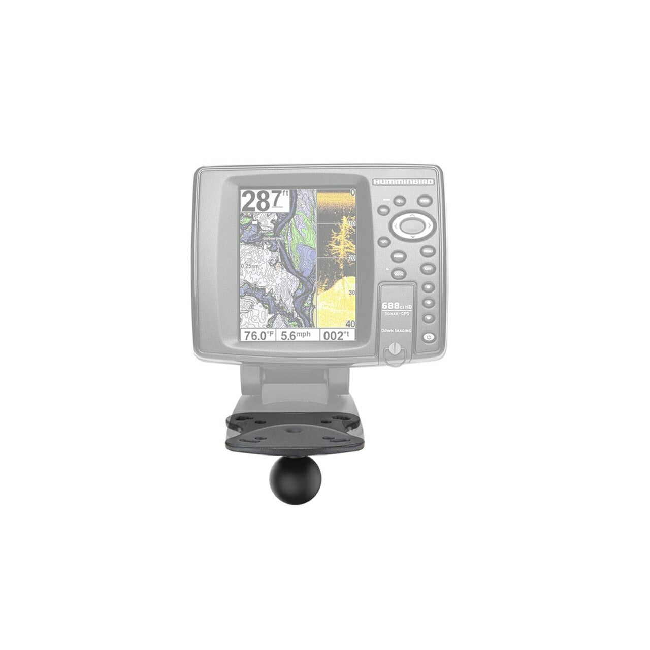 Ball Adapter (for Marine GPS) Plate size 107.9x96.8mm Black 1.5-inch ball 1 pc.