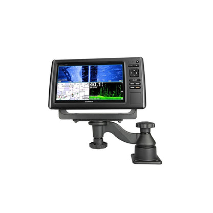 魚探マウント(M)セット スクエアベース スイング式 プレートサイズ158.7X50.8mm ブラック 1個入り