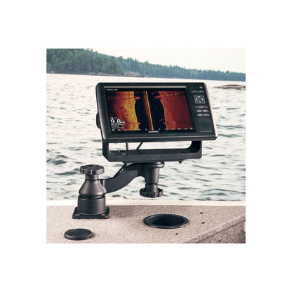 魚探マウント(M)セット スクエアベース スイング式 プレートサイズ158.7X50.8mm ブラック 1個入り