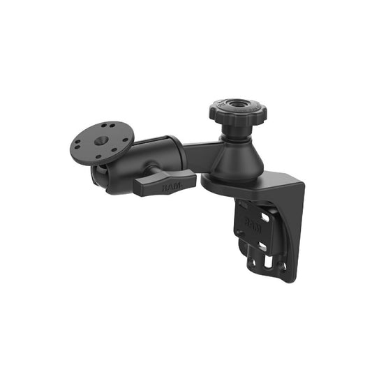 AMPS Round Base & Swing Arm Set 152mm Long, Single Pivot, Vertical Base, Black, 1.5-inch Ball, 1 pc.