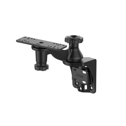 魚探マウント(M)セット バーチカルベース スイング式 プレートサイズ158.7X50.8mm ブラック 1個入り