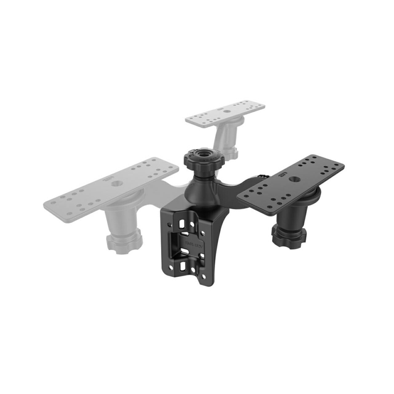 魚探マウント(M)セット バーチカルベース スイング式 プレートサイズ158.7X50.8mm ブラック 1個入り