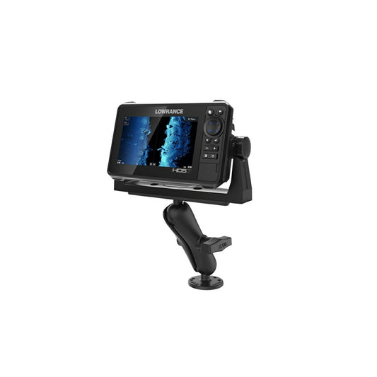 魚探マウント(M)＆AMPSラウンドベース(標準アーム) プレートサイズ158.7×50.8mm ブラック 1.5インチボール 1個入り