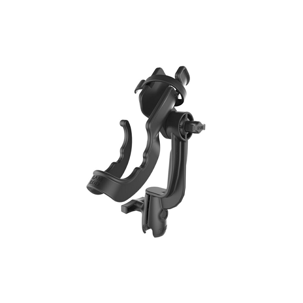Rod Holder & Single Socket Arm Set Black 1.5 inch Ball 1 pc.