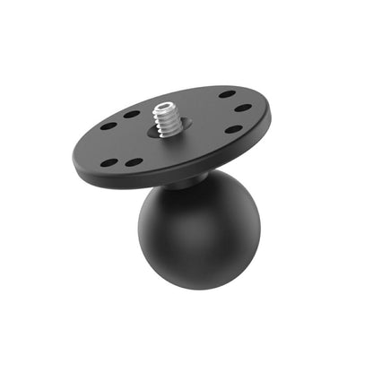 AMPS Hole Round Base with 1/4"-20 Thread (for Tripod Screws), Black, 1.5-inch Ball, 1 pc.
