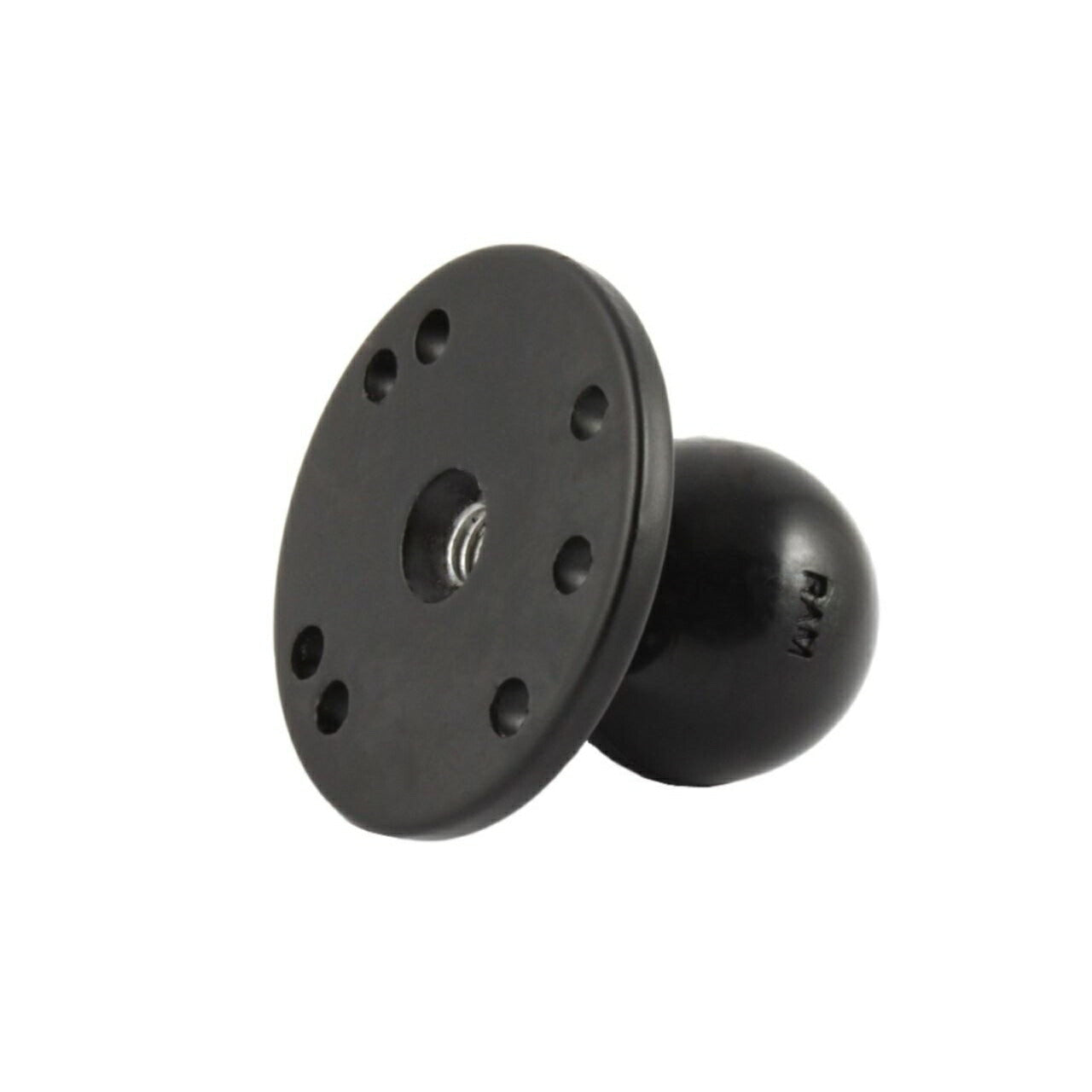 AMPS Hole Round Base with 3/8inch-16 Screw Hole, Black, 1.5 inch Ball, 1 pc.