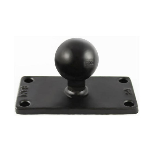Square Base 4-hole P1.5X3.5inch Black 1.5inch Ball 1 pc.