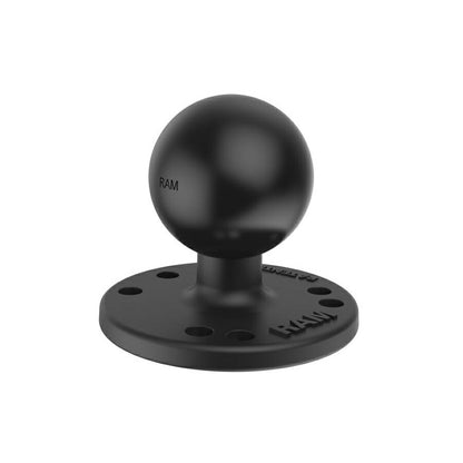 AMPS Hole Round Base (Reinforced Bolt Included) Black 1.5 inch Ball 1 pc.