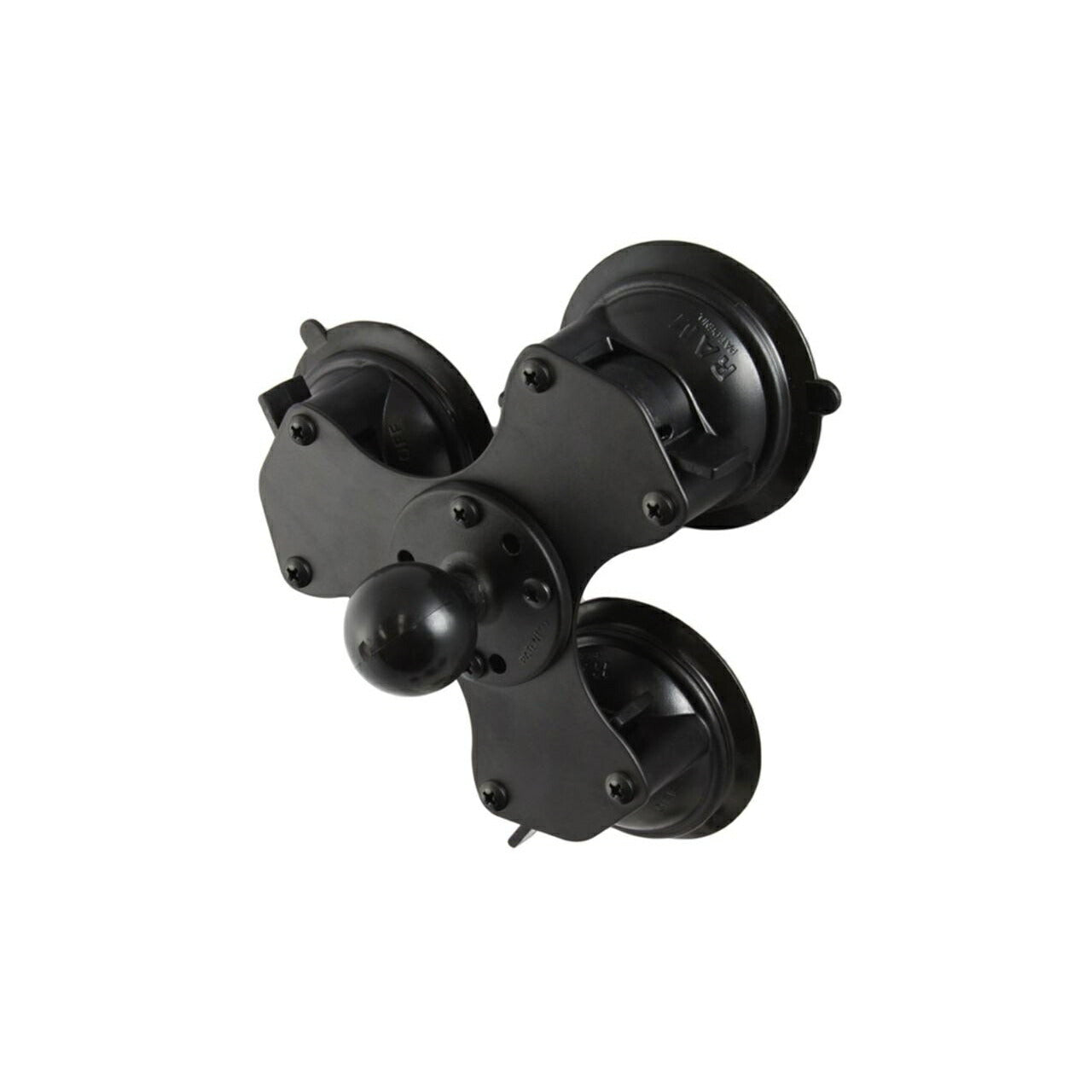 Triple Suction Base, Black, 1.5-inch Ball, 1 pc.