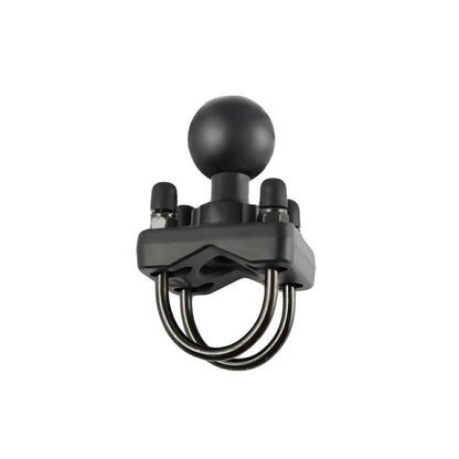 Double U-Bolt Clamp Base (Galvanized Bolts) for φ31.75-38.1mm, Black, 1.5-inch Ball, 1 Piece