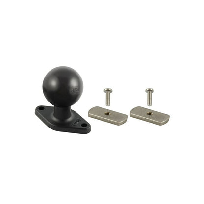 Universal Wheelchair Seat Rail Ball Base, Black, 1.5 inch ball, 1 piece