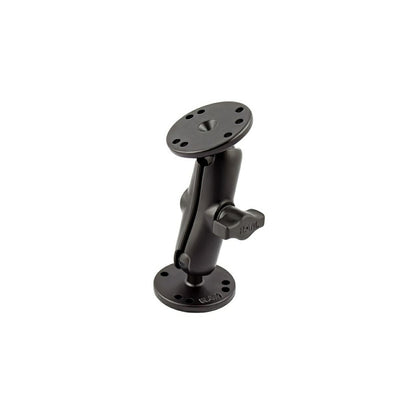 AMPS Round Base 2-Piece Set (Standard Arm) Black 1-inch Ball