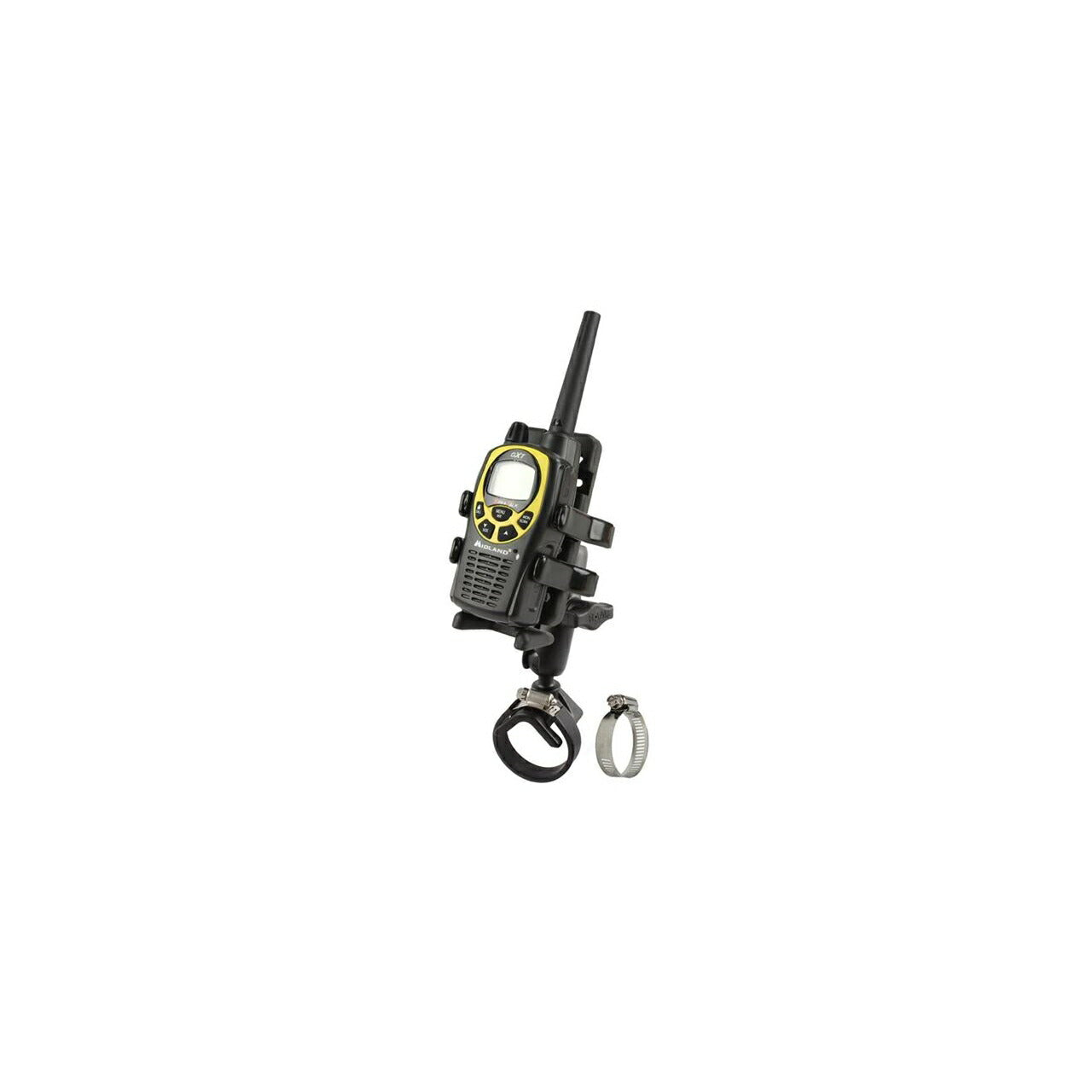 Finger Grip & Belt Clamp Base Set (Standard Arm) compatible with φ25.4-53.3mm, Black, 1-inch Ball, 1 pc.