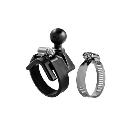 ベルトクランプベース φ25.4-53.3mm対応 ブラック 1インチボール 1個入り