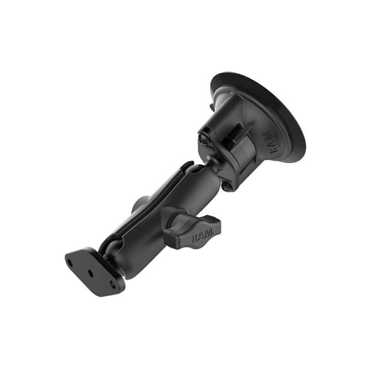 Diamond Joint & Twist Lock Suction Base Set (Standard Arm) 83.8mm Suction Cup Diameter, Black, 1-inch Ball, 1 Piece