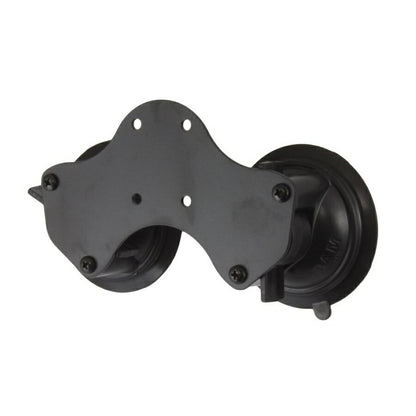 Double Suction Base, Suction Cup Diameter 83.8mm, No Ball, Black, 1 Piece