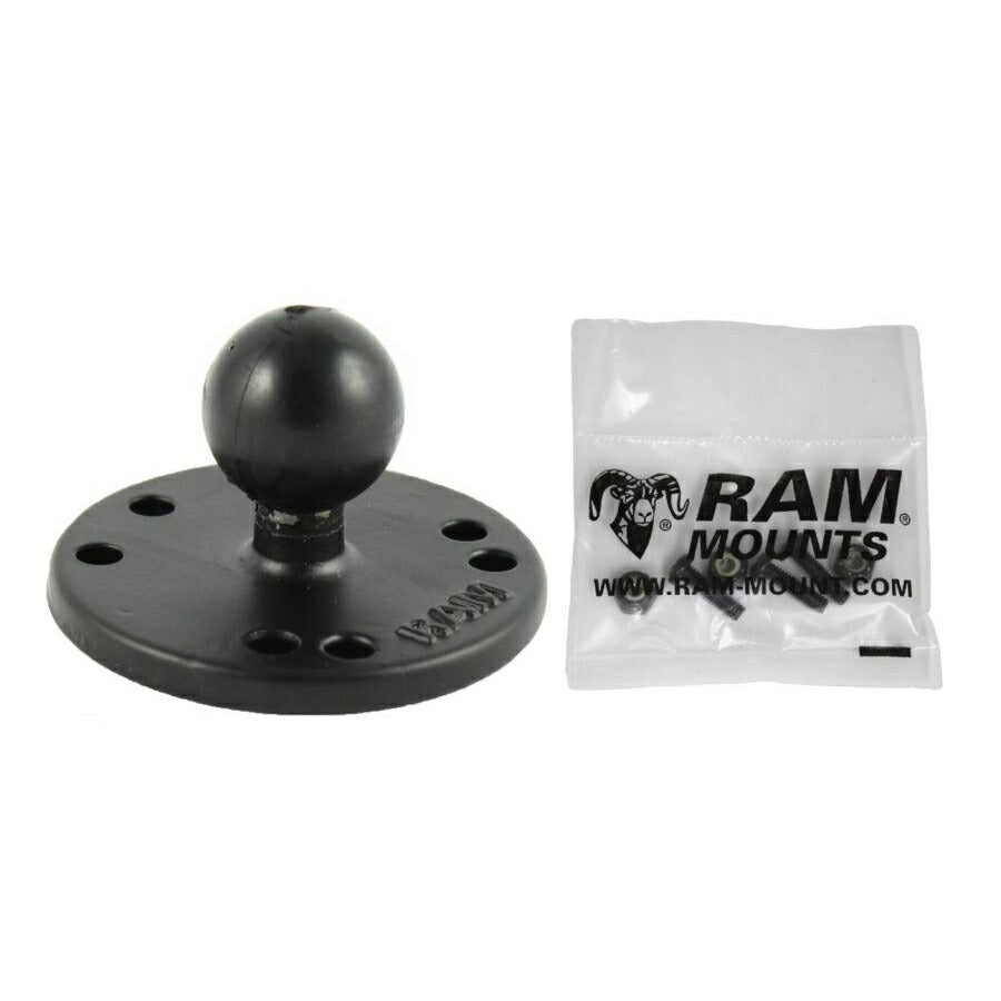 AMPS Hole Round Base for Garmin Striker, Black, 1-inch Ball, 1 Count