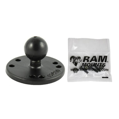 AMPS Hole Round Base for Garmin Striker, Black, 1-inch Ball, 1 Count