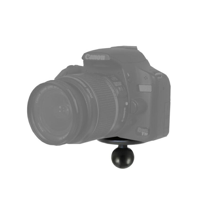 AMPSホールラウンドベース 1/4inch-20ネジ付(三脚ネジ用) ブラック 1インチボール 1個入り