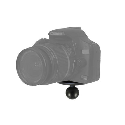 AMPSホールラウンドベース 1/4inch-20ネジ付(三脚ネジ用) ブラック 1インチボール 1個入り