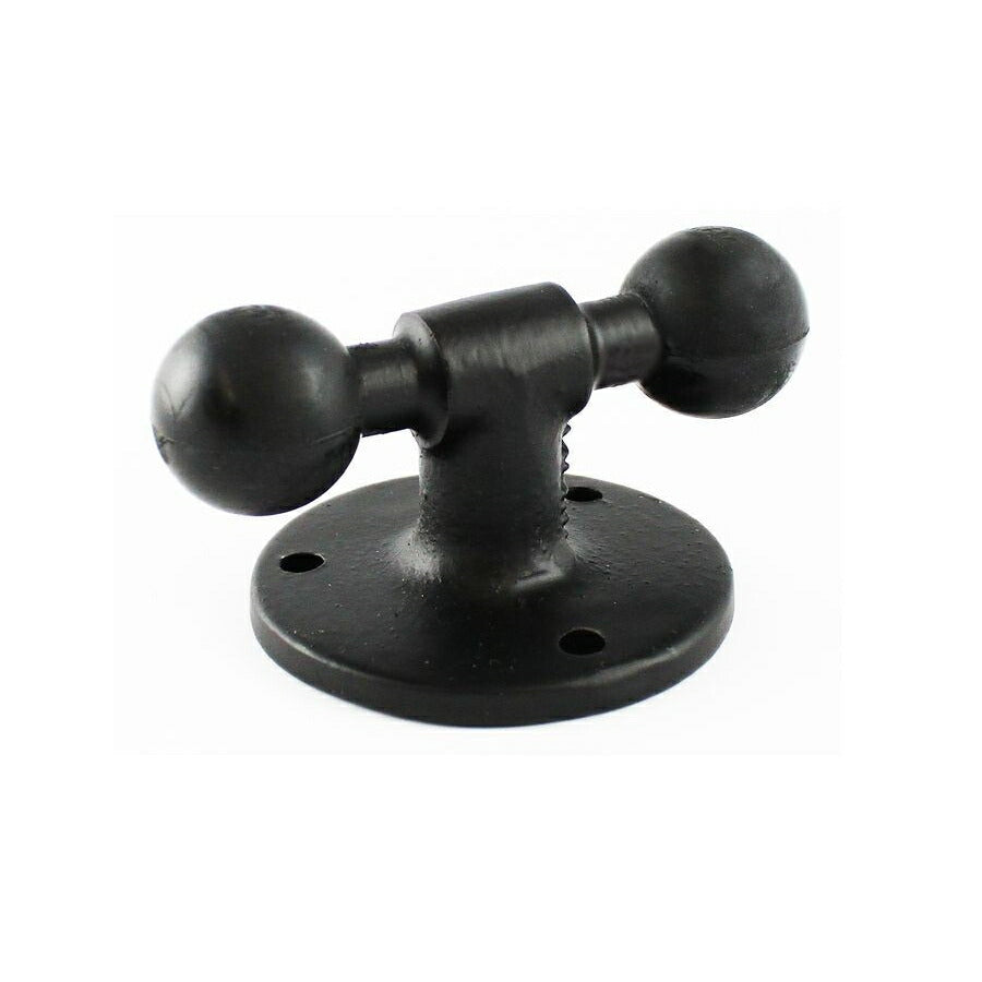 AMPS Hole Round Base (Double Ball) Black, 1-inch Ball, 1 Piece