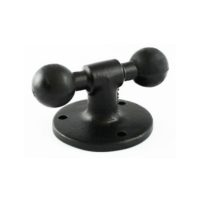 AMPS Hole Round Base (Double Ball) Black, 1-inch Ball, 1 Piece