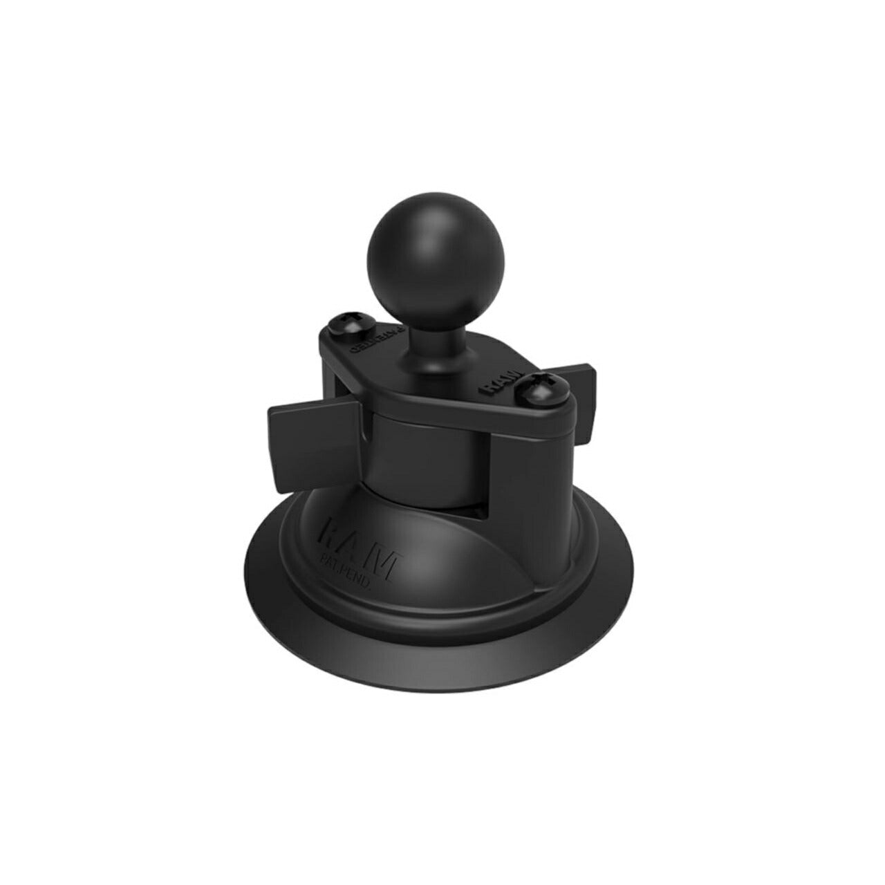 Twist Lock Suction Base, Suction Cup Diameter 83.8mm, Black, 1-inch Ball, 1 Piece