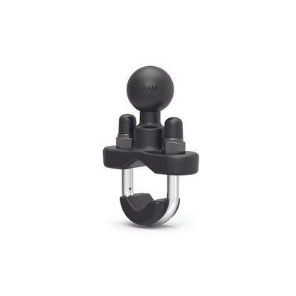 U-bolt Clamp Base (stainless bolt) for φ12.7-25.4mm, Black, 1-inch Ball, 1 piece
