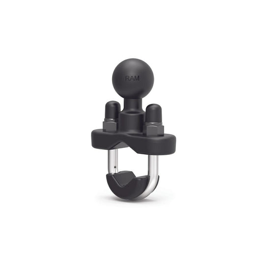 U-bolt Clamp Base (stainless bolt) for φ12.7-25.4mm, Black, 1-inch Ball, 1 piece