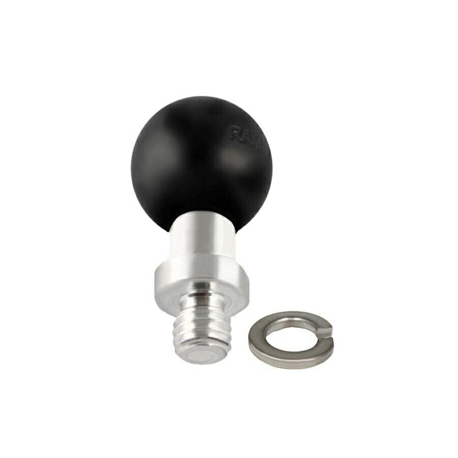 Ball Adapter 3/8-16 inch Screw Black 1 inch Ball 1 pc.
