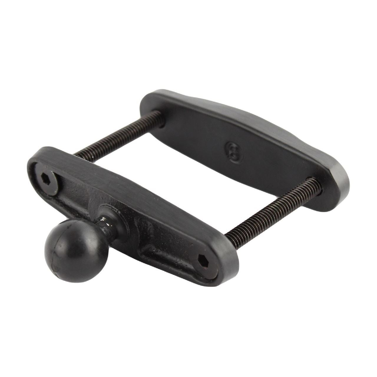 スクエアクランプベース -76.2mm対応 ブラック 1インチボール 1個入り