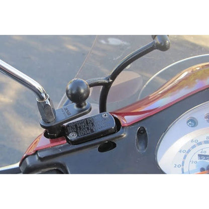 Mirror Frame Base 11mm Hole Black 1-inch Ball 1 pc.