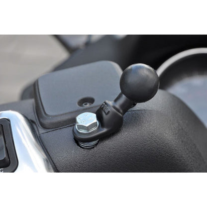 Mirror Frame Base, 9mm Hole, Black, 1-inch Ball, 1 Piece