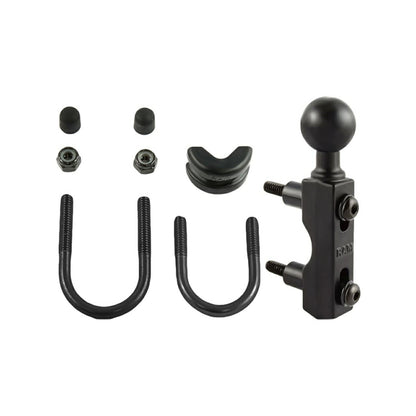 Master Cylinder Clamp Base (with U-Bolt) for 12.7-31.75mm, Black, 1-inch Ball, 1 pc.