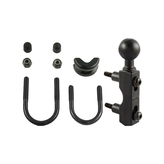 Master Cylinder Clamp Base (with U-Bolt) for 12.7-31.75mm, Black, 1-inch Ball, 1 pc.
