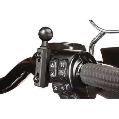 Master Cylinder Clamp Base (with U-Bolt) for 12.7-31.75mm, Black, 1-inch Ball, 1 pc.