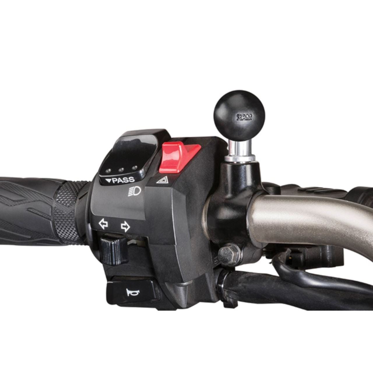 Ball Mount M10xP1.25 (for Mirror Hole) Black 1-inch Ball 1 pc.