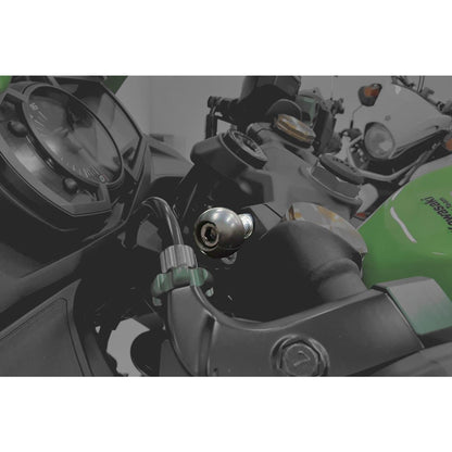 M8 Bolt Base (3 Bolt Types Included) - Black, 1-inch Ball, 1 pc.