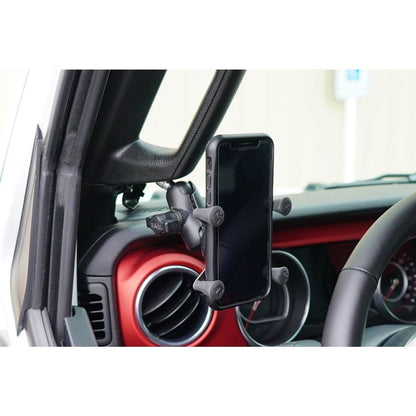 M8 Bolt Base (3 Bolt Types Included) - Black, 1-inch Ball, 1 pc.