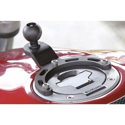 Fuel Tank Base (Honda/Yamaha/Suzuki/KTM Universal) Black 1-inch Ball 1 pc.