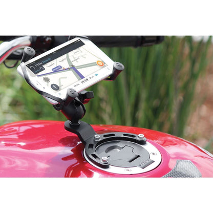 Fuel Tank Base (Honda/Yamaha/Suzuki/KTM Universal) Black 1-inch Ball 1 pc.