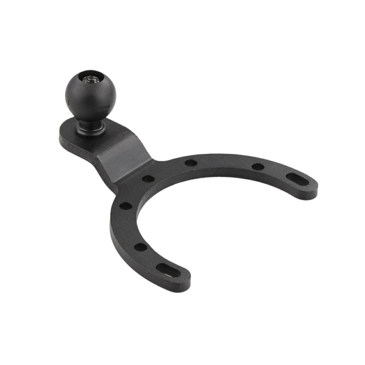 Gas Tank Base (Kawasaki/BMW Compatible) Black, 1-inch Ball, 1 pc.