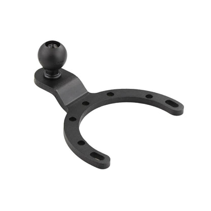 Gas Tank Base (Kawasaki/BMW Compatible) Black, 1-inch Ball, 1 pc.