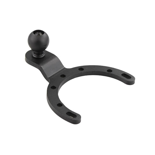 Gas Tank Base (Kawasaki/BMW Compatible) Black, 1-inch Ball, 1 pc.