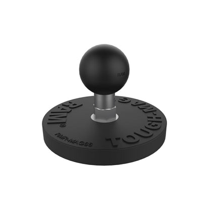 Heavy-Duty Magnetic Base, 66mm Diameter, Black, 1-inch Ball, 1 pc.